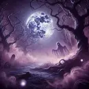 Purple spooky scene