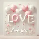 Love you with balloons