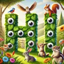 Hi with friends and googly eyes