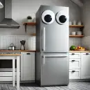 Fridge with googly eyes