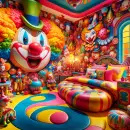 Clown themed bedroom