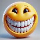 smiley with big teeth