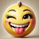 Lady smiley sticking out tongue