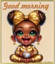Cute girl saying "Good Morning"