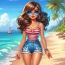 Girl on the beach #2