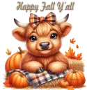 Highland cow - Happy Fall Y'al