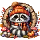 Raccoon in Autumn