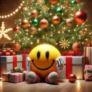 Smilie with Christmas tree