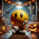 Smilie in a Halloween setting