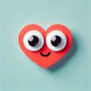 Heart with googly eyes