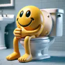 Smilie on the toilet