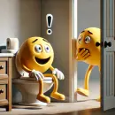 Smilie accidentally walking in on another smilie