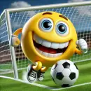 Smilie playing soccet