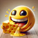 Smilie eating cheese