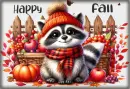 Raccoon - Happy Fall
