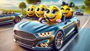 Lady smilies in a sports car