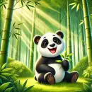 Panda bear having a good time