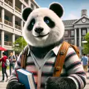 Panda in college