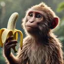 Monkey with a banana
