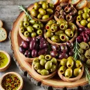Tasty olive platter
