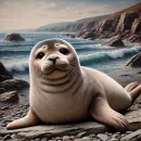 Seal having a good day