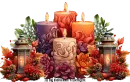 Autumn Display  of Candles