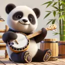 Panda playing the banjo