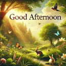 Good afternoon in the forest