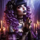 praying gothic woman