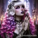praying gothic woman
