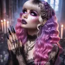 praying gothic woman