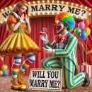 Clown proposal to another clown