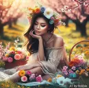 Beautiful Woman in Springtime