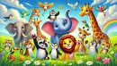 Friendly animals waving at you wallpaper