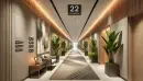 Office interior hallway
