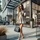Fashionable lady with shopping bags
