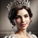 Lady wearing a tiara