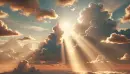 Sunlight through the clouds wallpaper