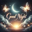 Good Night with butterflies