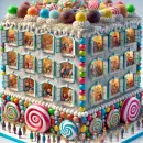 Gigantic birthday cake house