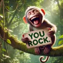 Monkey saying YOU ROCK