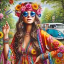 Flower power lady