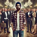 Hipster at the wrong party