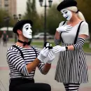 Mime proposing to another mime