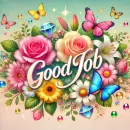 Good job with flowers and butterflies