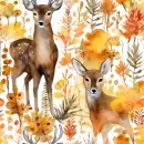 Autumn Deer seamless background