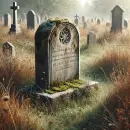 Grave with tombstone