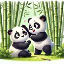 Pandas bumping into each other