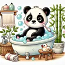 Panda in the bathtub