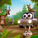 Animals dicsovering a car